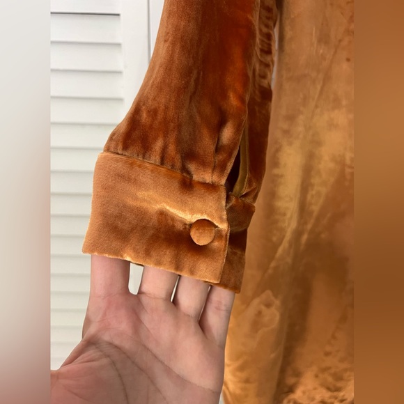 Michelle Mason Velvet Wrap Dress Jacket, Size 2 - Picture 6 of 6